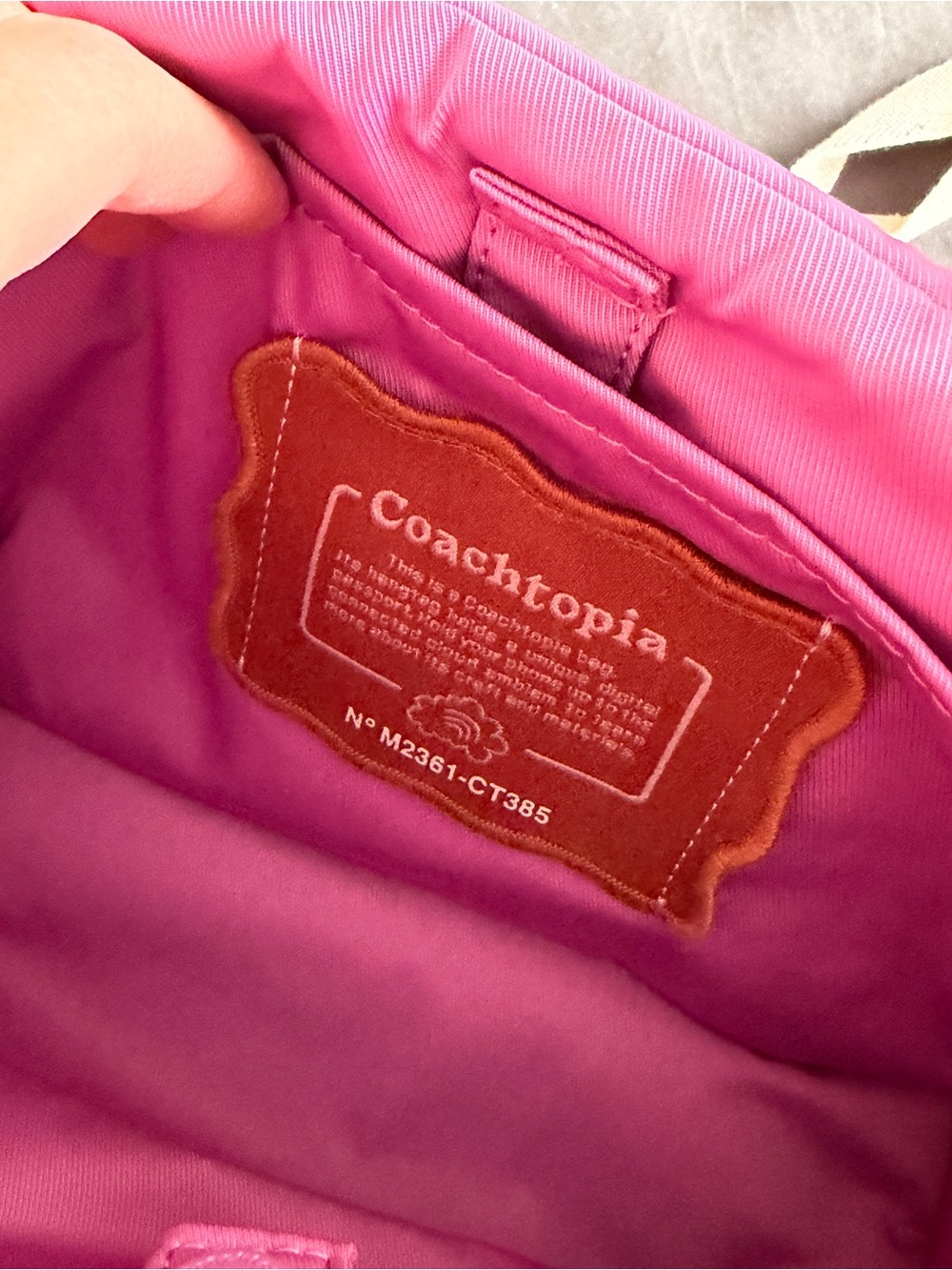 Coach Coachtopia Mini Puffy Tote in Bright Magenta - Picture 5 of 8